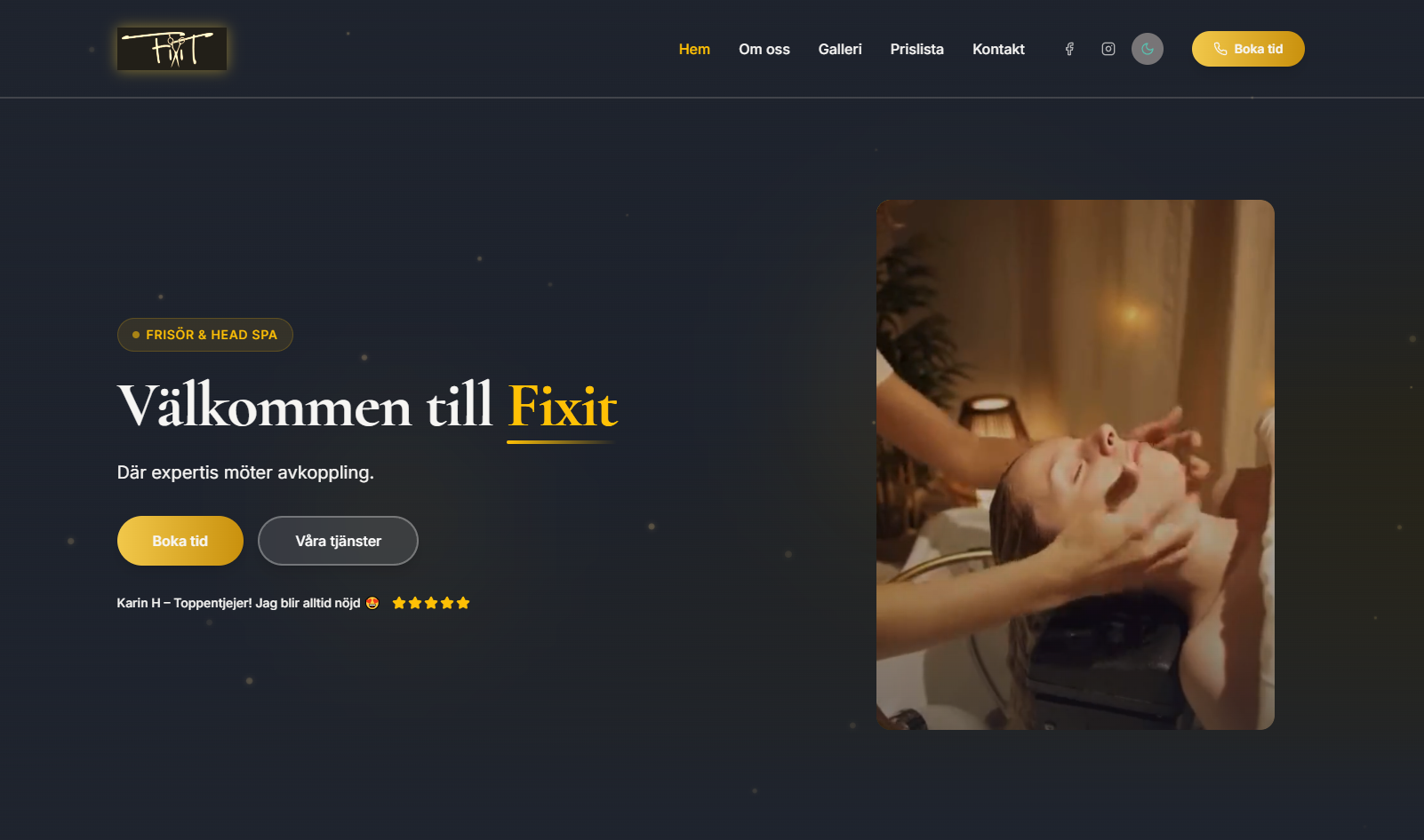 Fixit hemsida på dator